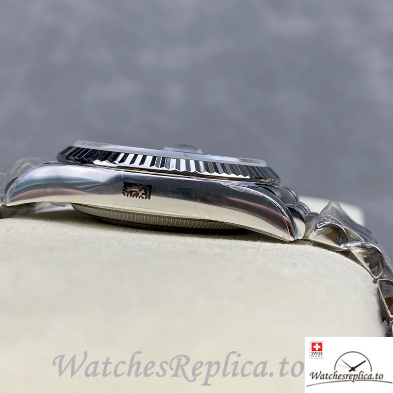 Swiss Rolex Datejust Replica 126234 Stainless steel strap 36MM Black Dial - WatchesReplica.is