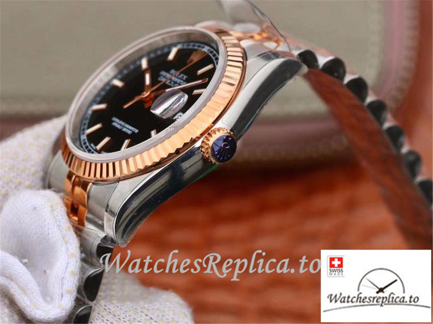 Swiss Rolex Datejust Replica 126231 Black Dial 36MM - WatchesReplica.is