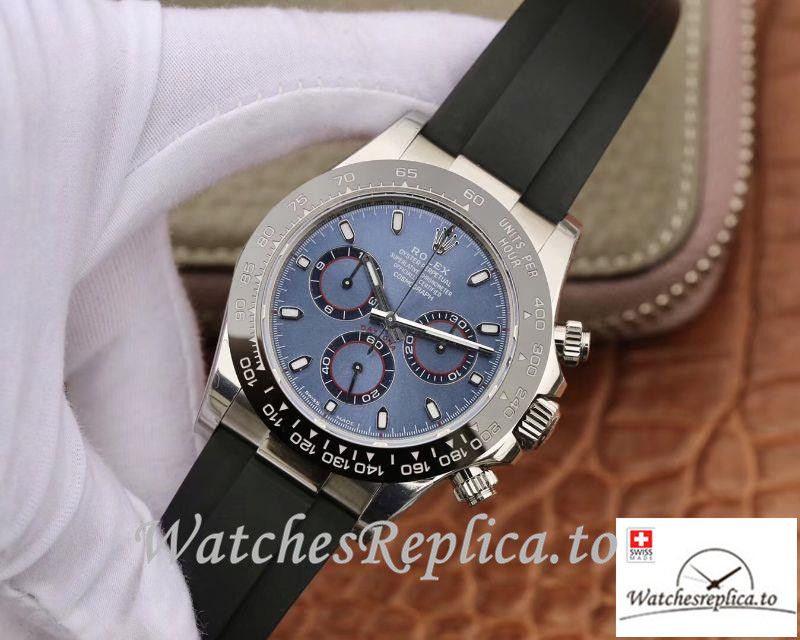 Swiss Rolex Daytona Cosmograph Replica 116519 001 Black Strap 40MM - WatchesReplica.is