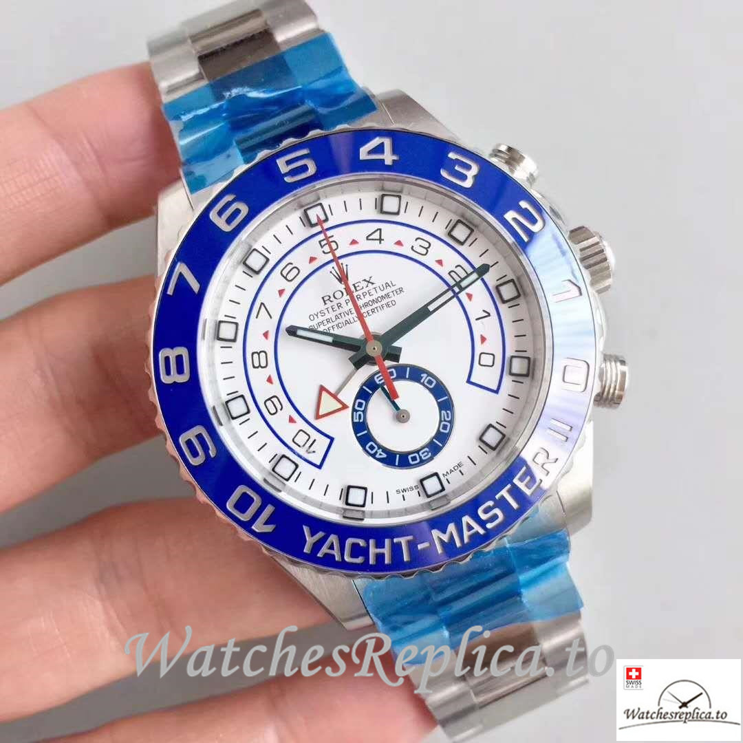Swiss Rolex Yacht Master II Replica 116680 Number Markers 44MM - WatchesReplica.is