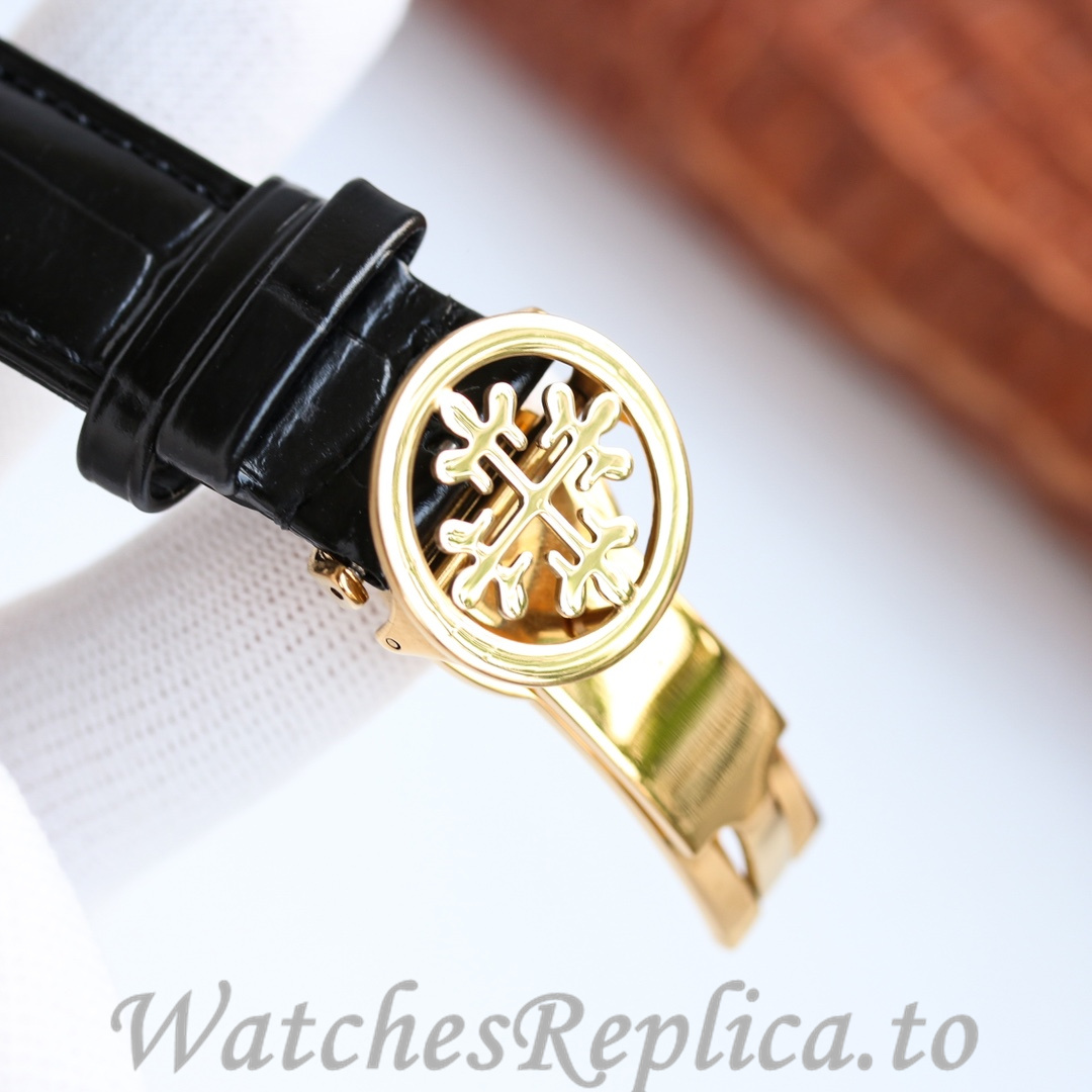Patek Philippe Replica Annual Calendar Leather strap 41MM - WatchesReplica.is