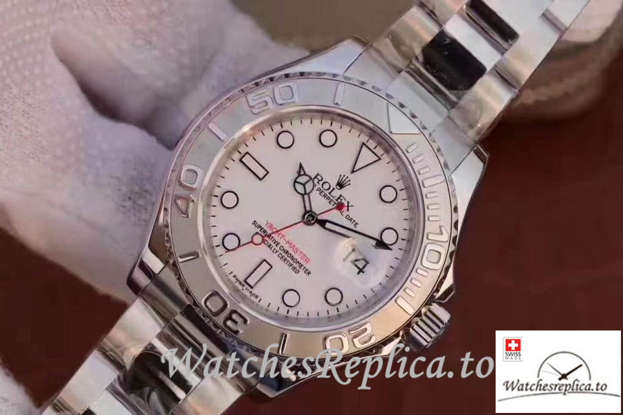 Swiss Rolex Yacht Master Replica 116622 002 Silver Strap 40MM - WatchesReplica.is