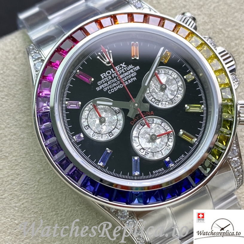 Swiss Rolex Daytona 116598RBOW Replica Stainless steel strap 40MM - WatchesReplica.is