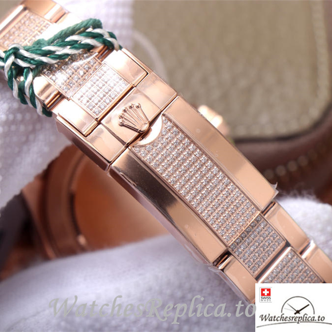 Swiss Rolex Daytona Replica 116598RBOW Rose Gold strap 40MM - WatchesReplica.is