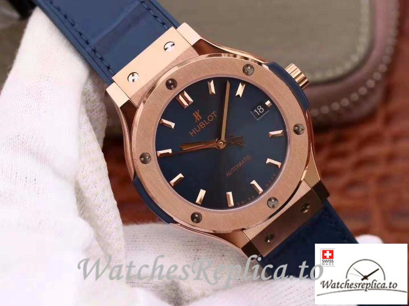 Swiss Hublot Classic Fusion Replica 511.OX.7180.LR Blue Strap 45MM - WatchesReplica.is