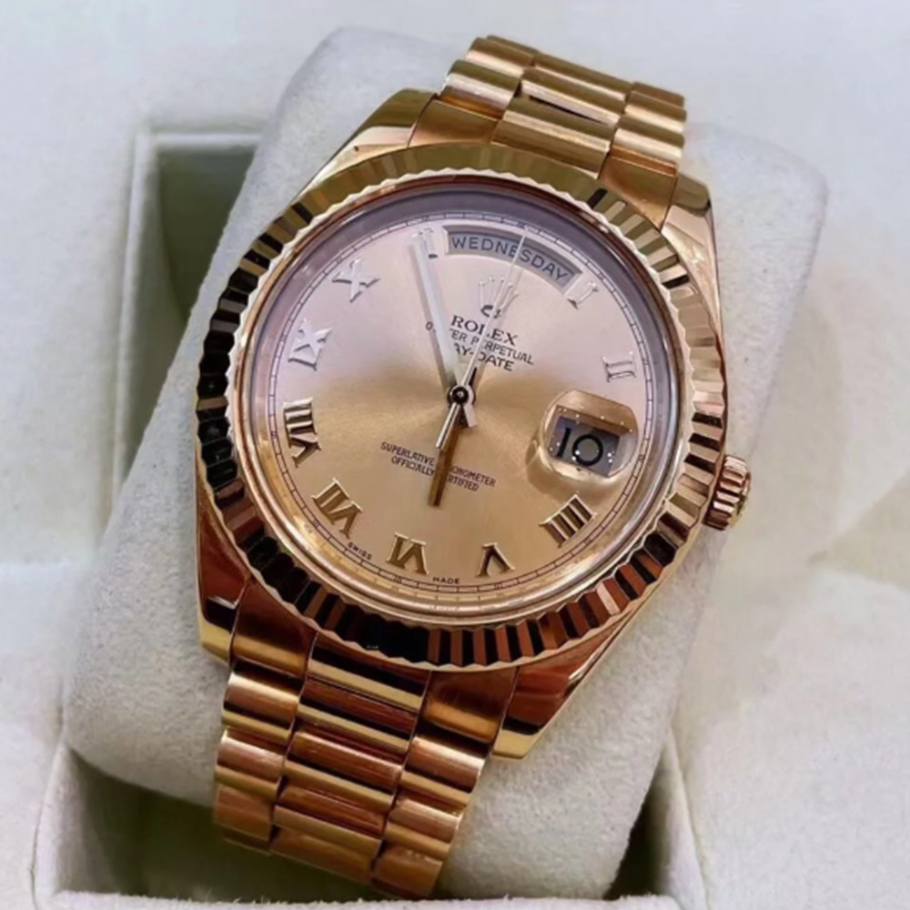 Rolex Day Date II Gold Dial 218238 - WatchesReplica.is