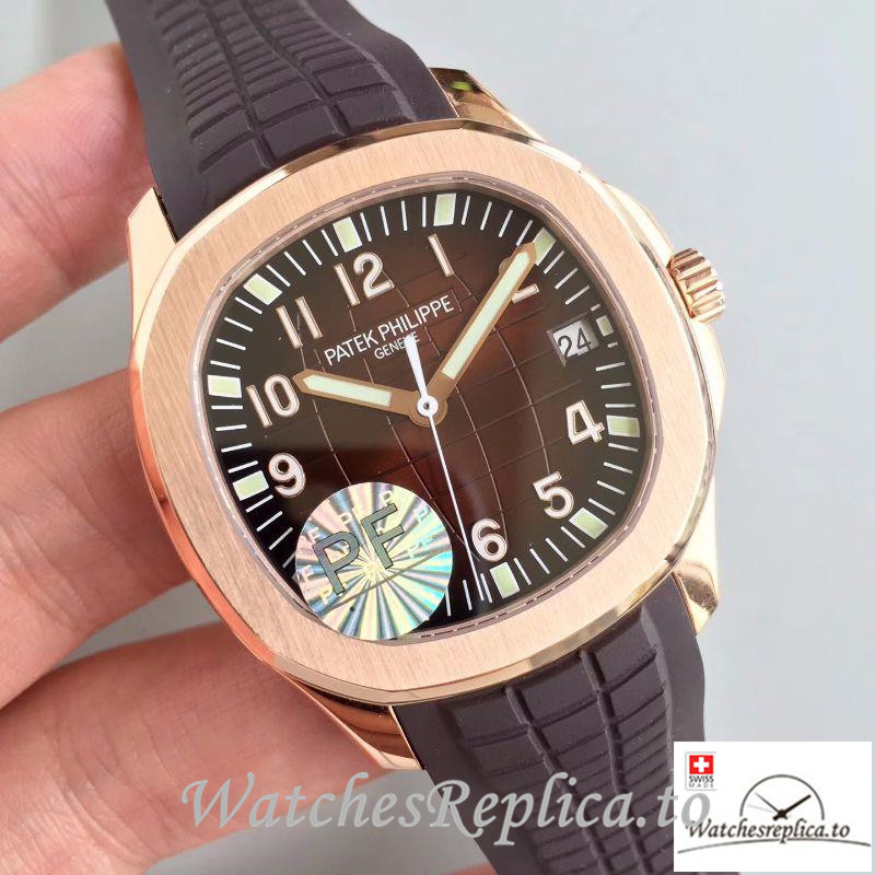 Swiss Patek Philippe Aquanaut Jumbo Replica 5167R-001 Brown Strap 40.5MM - WatchesReplica.is