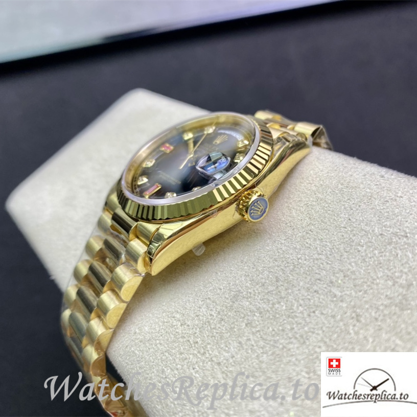 Swiss Rolex Datejust 126233 Replica Yellow Gold strap 36MM - WatchesReplica.is