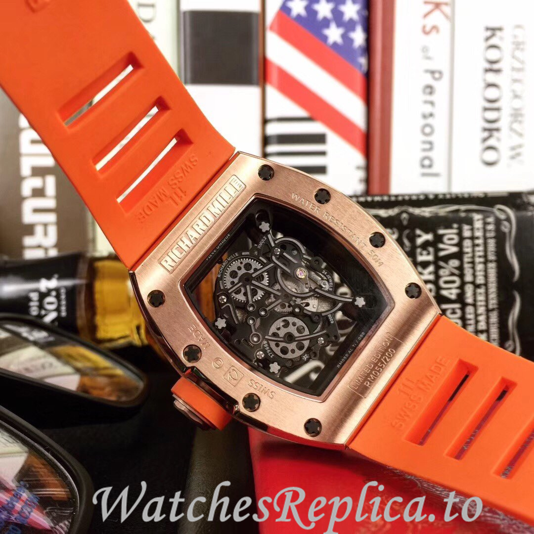 Richard Mille Replica RM055 Rubber strap 50MM - WatchesReplica.is
