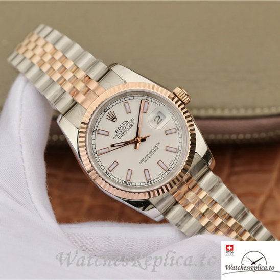 Swiss Rolex Datejust Replica 116231WSJ Stainless steel strap 36MM - WatchesReplica.is