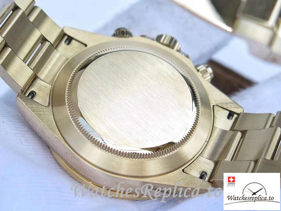 Swiss Rolex Daytona Cosmograph Rainbow Replica 116589 Gold Strap 40MM - WatchesReplica.is