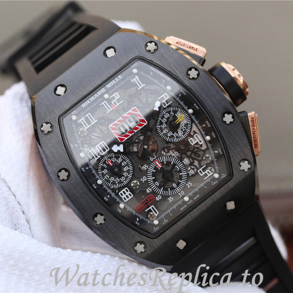 Richard Mille Replica RM011 Rubber strap 50MM - WatchesReplica.is