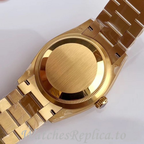 Swiss Rolex Day Date Replica 128238 Yellow Gold strap 36MM - WatchesReplica.is