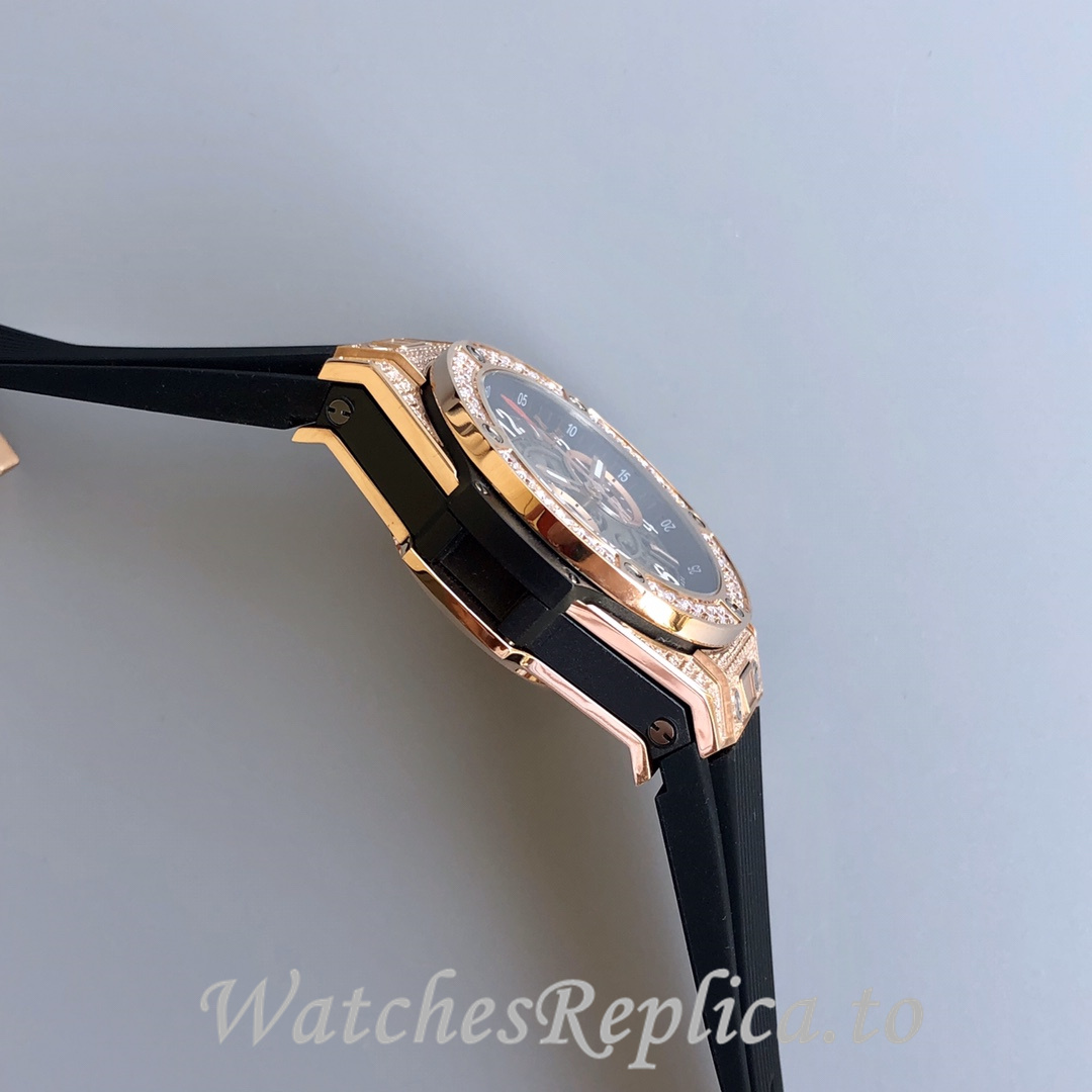 Hublot Replica Big Bang Gypsophila Chronograph v2 Rubber strap 45MM - WatchesReplica.is