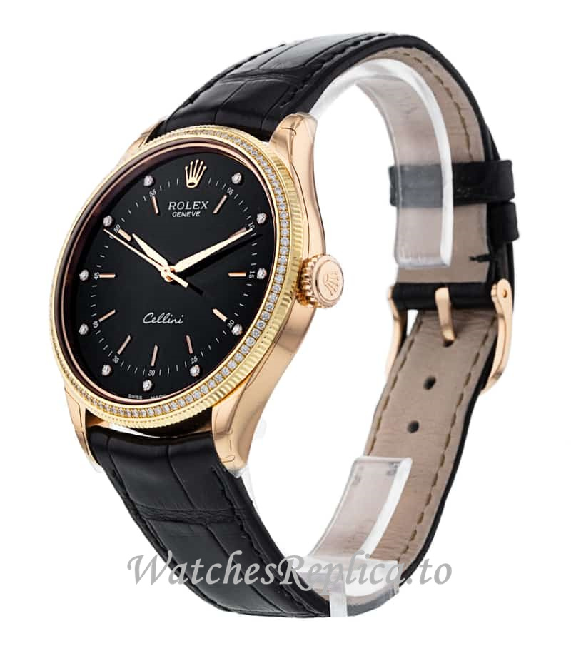 Replica Rolex Cellini 50605RBR 39MM - WatchesReplica.is