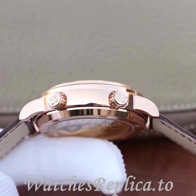 Patek Philippe Replica Complications 6102 Leather strap 44MM - WatchesReplica.is