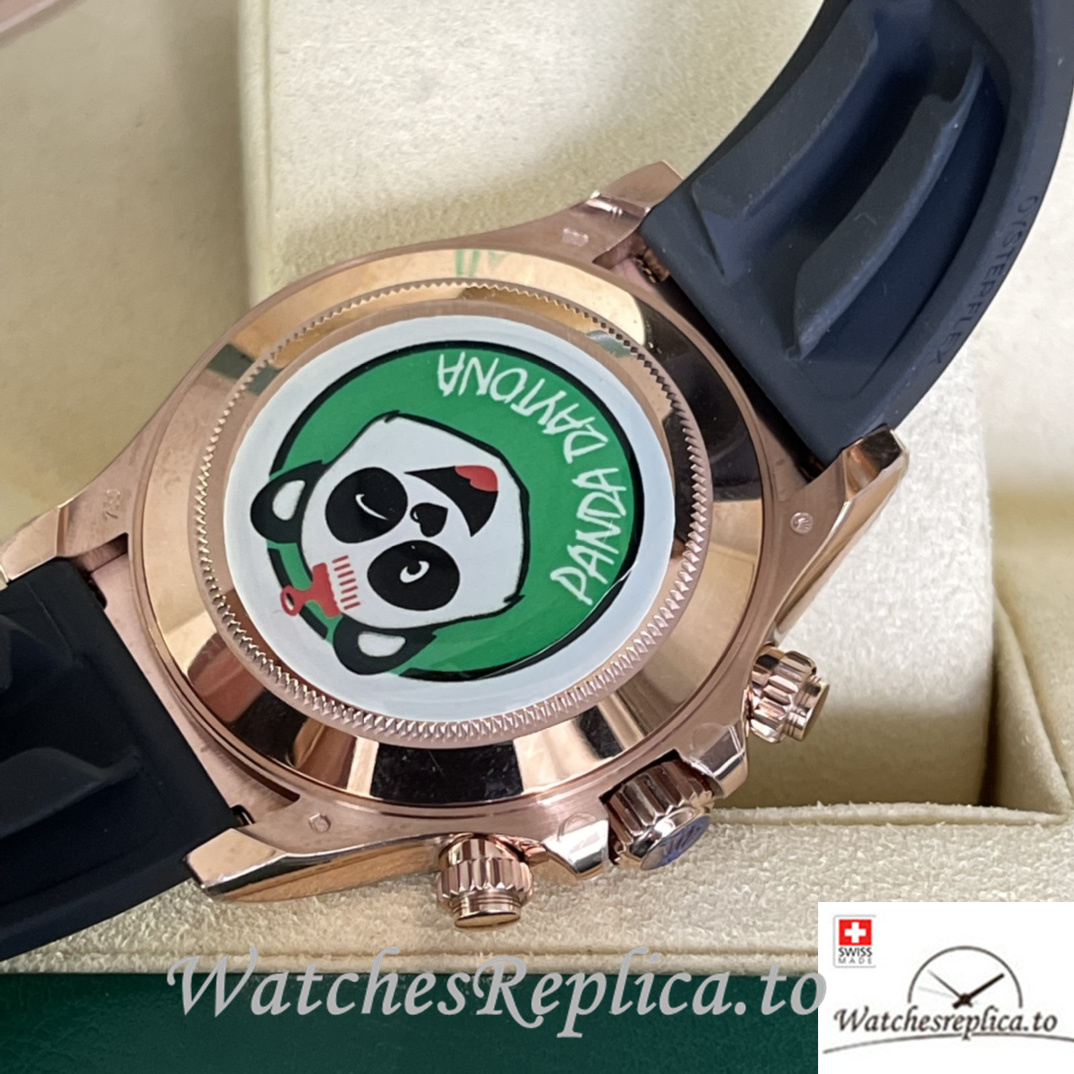 Swiss Rolex Daytona Replica Rubber strap 40MM White Dial Sticks Marks - WatchesReplica.is