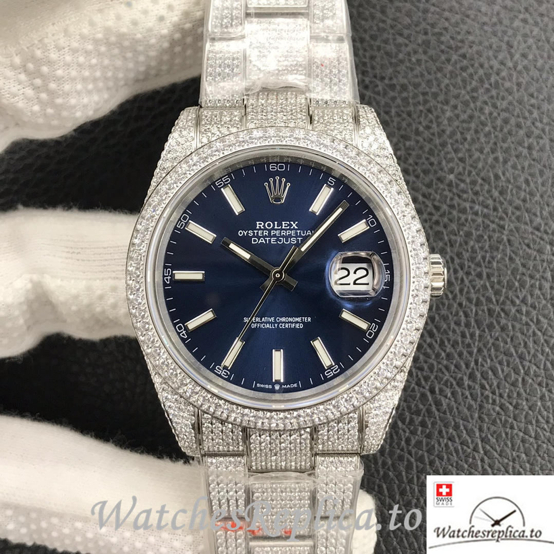 Swiss Rolex Datejust Replica Stainless steel strap 41MM - WatchesReplica.is