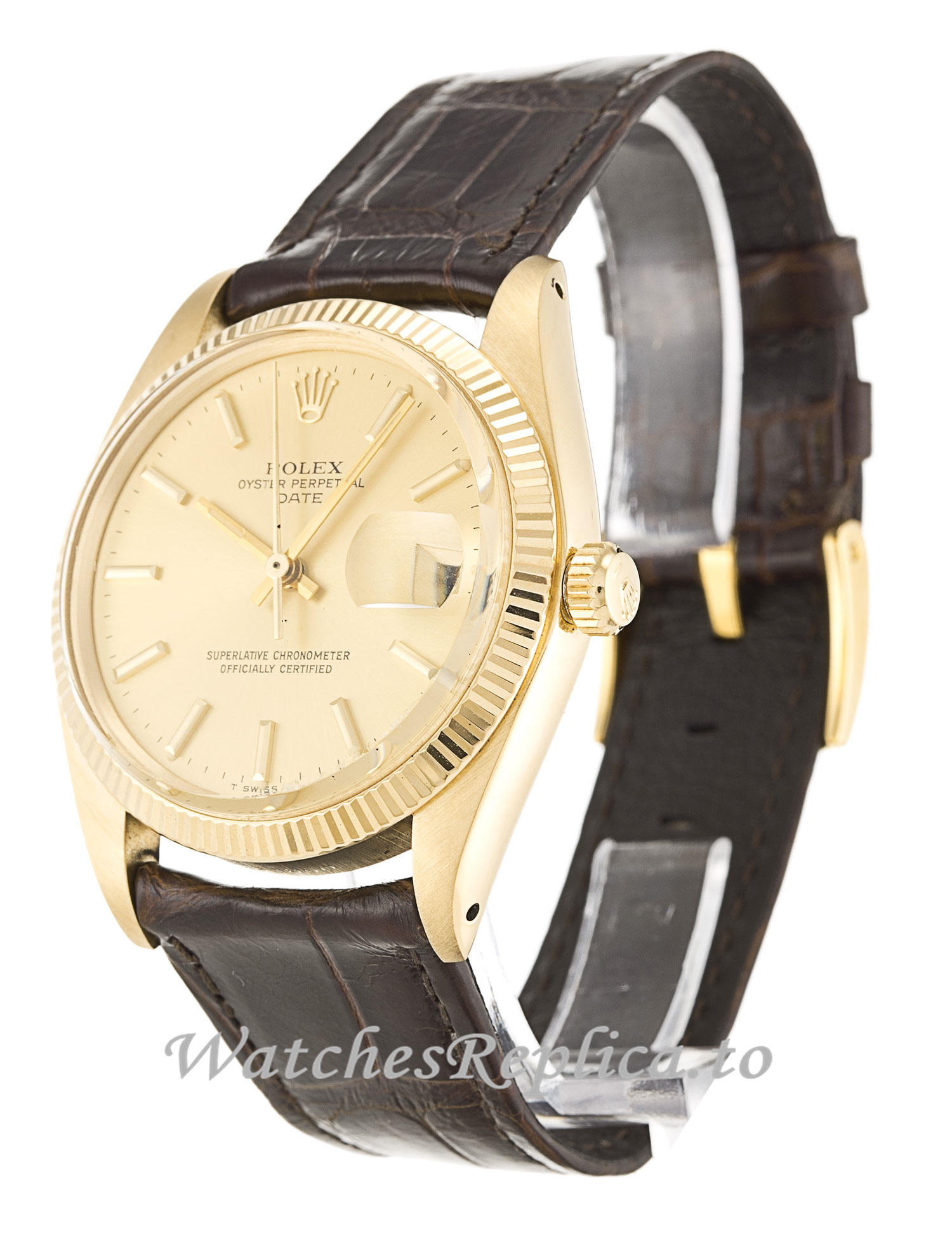 Rolex Oyster Perpetual Date Champagne Dial 1503 - WatchesReplica.is