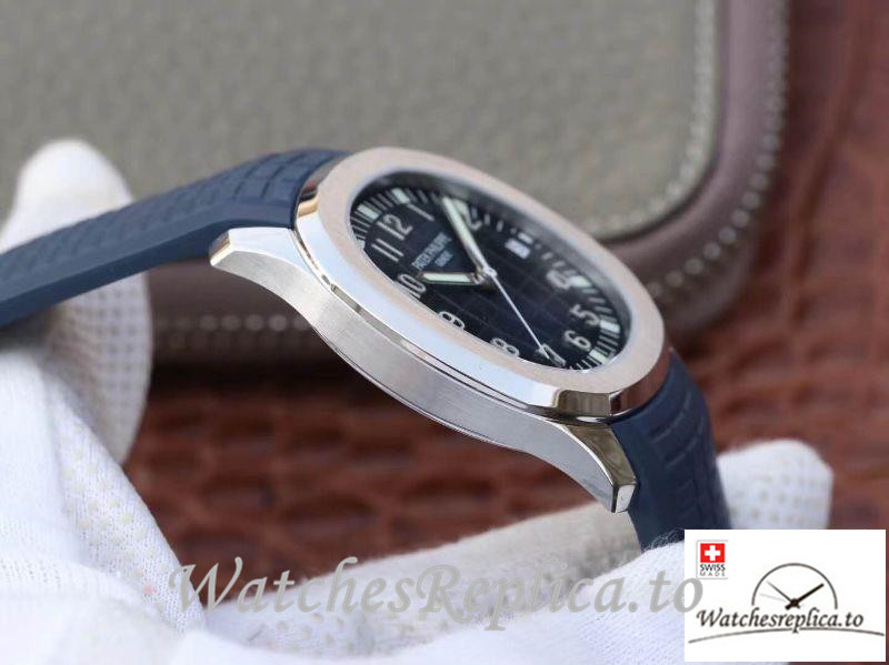 Swiss Patek Philippe Aquanaut Replica 5168G-001 Blue Strap 40MM - WatchesReplica.is