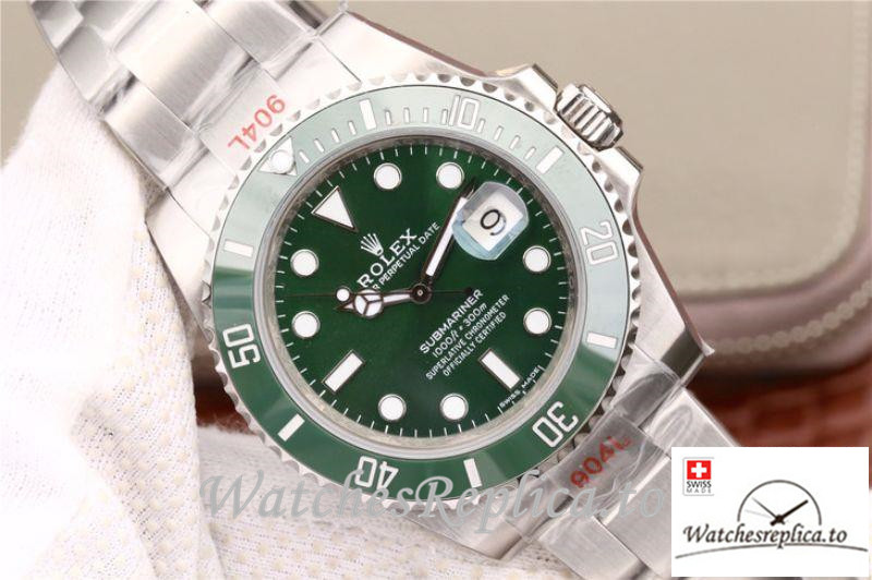 Swiss Rolex Submariner Date Replica 116610LV 001 Silver Strap 40MM - WatchesReplica.is