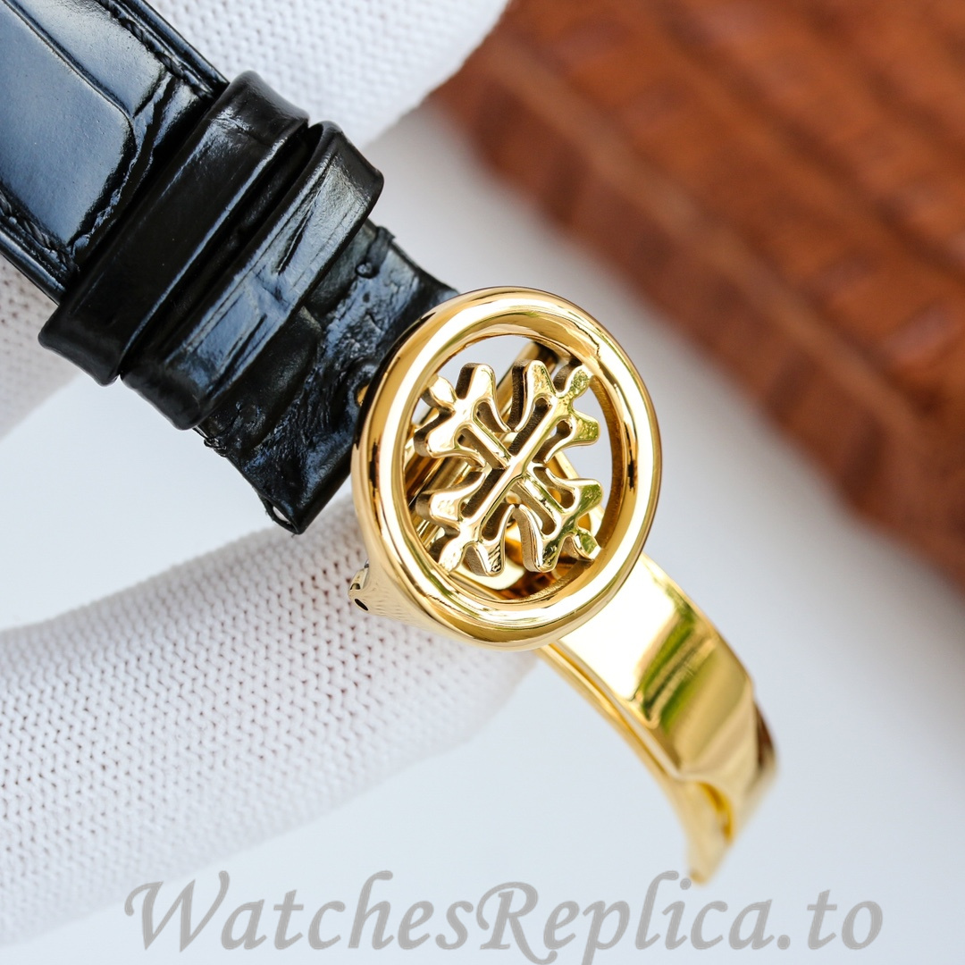 Patek Philippe Replica Complications Leather strap 41MM - WatchesReplica.is