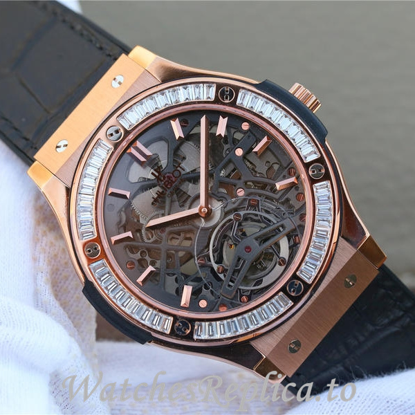Hublot Replica HUBLOT Leather strap 42MM - WatchesReplica.is