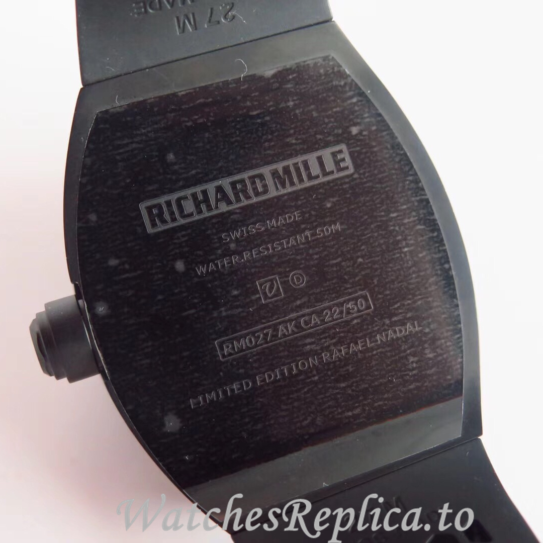 Richard Mille Replica RM027 Rubber strap 40MM - WatchesReplica.is