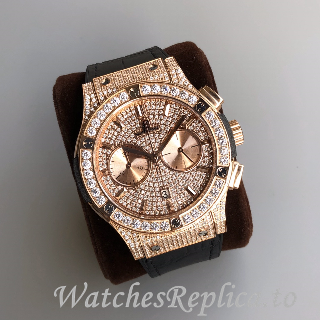 Hublot Replica Classic Fusion Gypsophila Chronograph Rubber strap 45MM - WatchesReplica.is