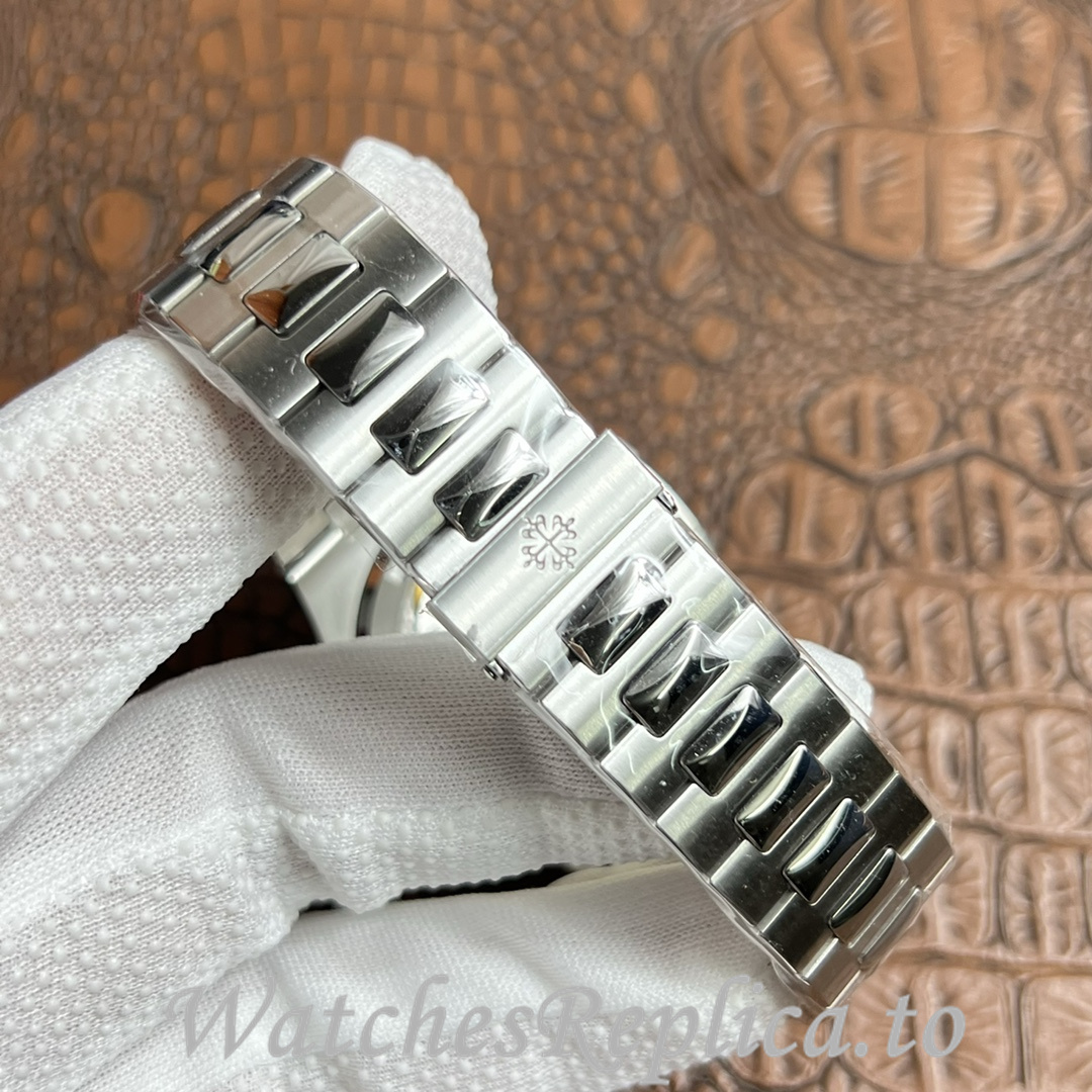 Patek Philippe Replica Nautilus 5711 Platinum strap 40MM - WatchesReplica.is
