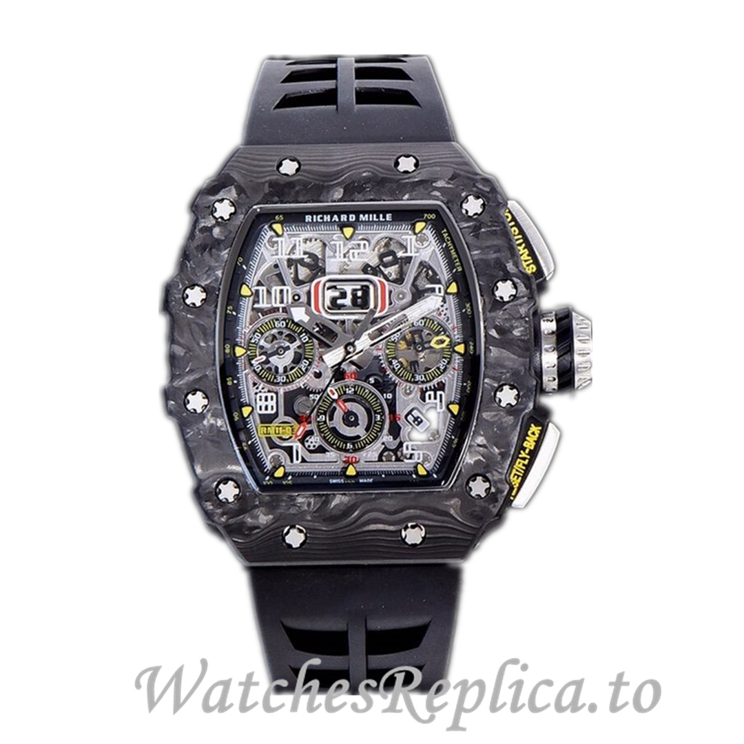 Richard Mille Replica RM-011 Rubber strap 50MM - WatchesReplica.is