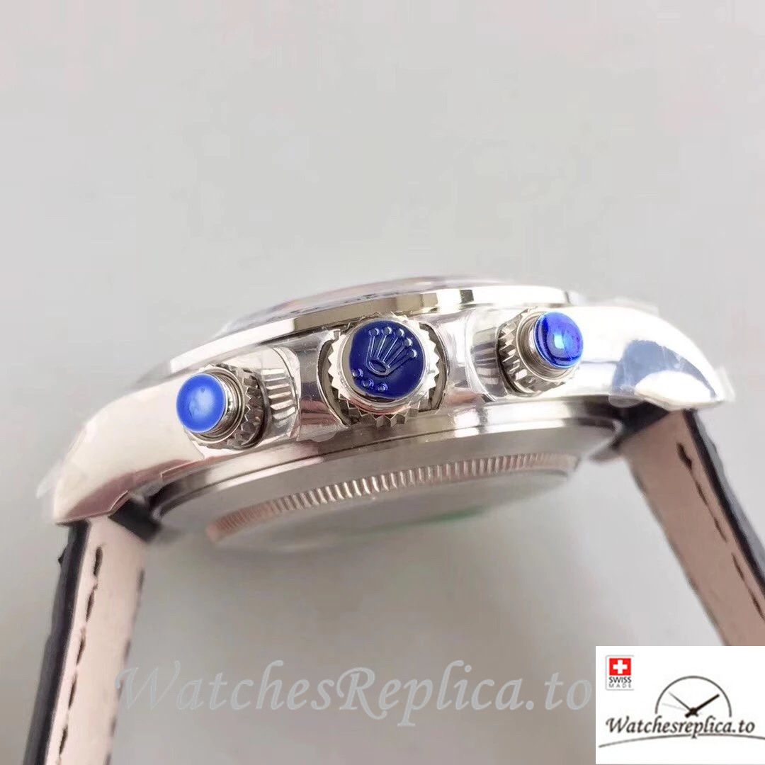 Swiss Rolex Daytona Replica 116520 Leather strap 40MM - WatchesReplica.is