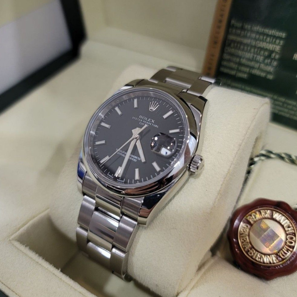 Replica Rolex Day Date Black Dial 115200 - WatchesReplica.is