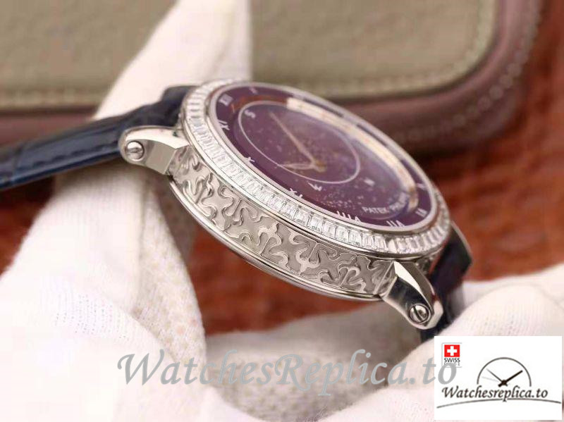 Swiss Patek Philippe Grand Complications Sky Moon Celestial Replica 5102G 001 Black Strap 43MM - WatchesReplica.is