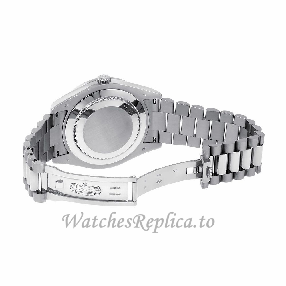 Rolex Replica DayDate White Gold Diamond 228349RBR - WatchesReplica.is