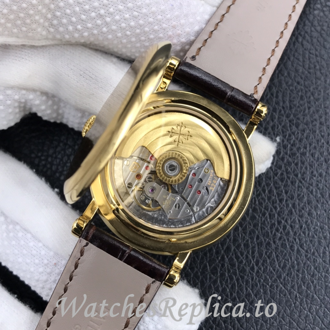 Patek Philippe Replica Calatrava 5153 Leather strap 38MM - WatchesReplica.is
