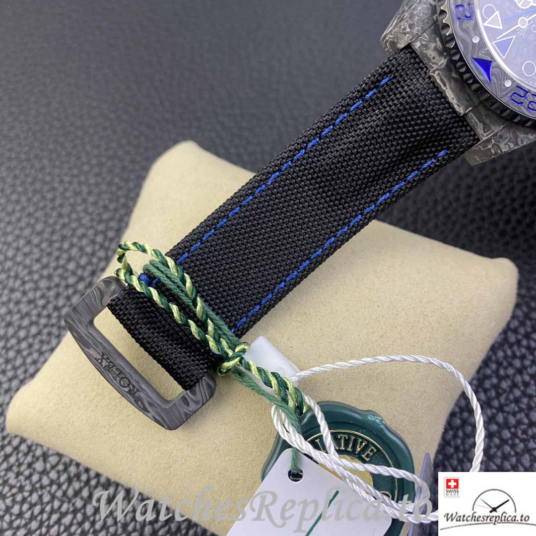 Swiss Rolex GMT Master Electro Carbon Carbon fiber strap 40MM - WatchesReplica.is