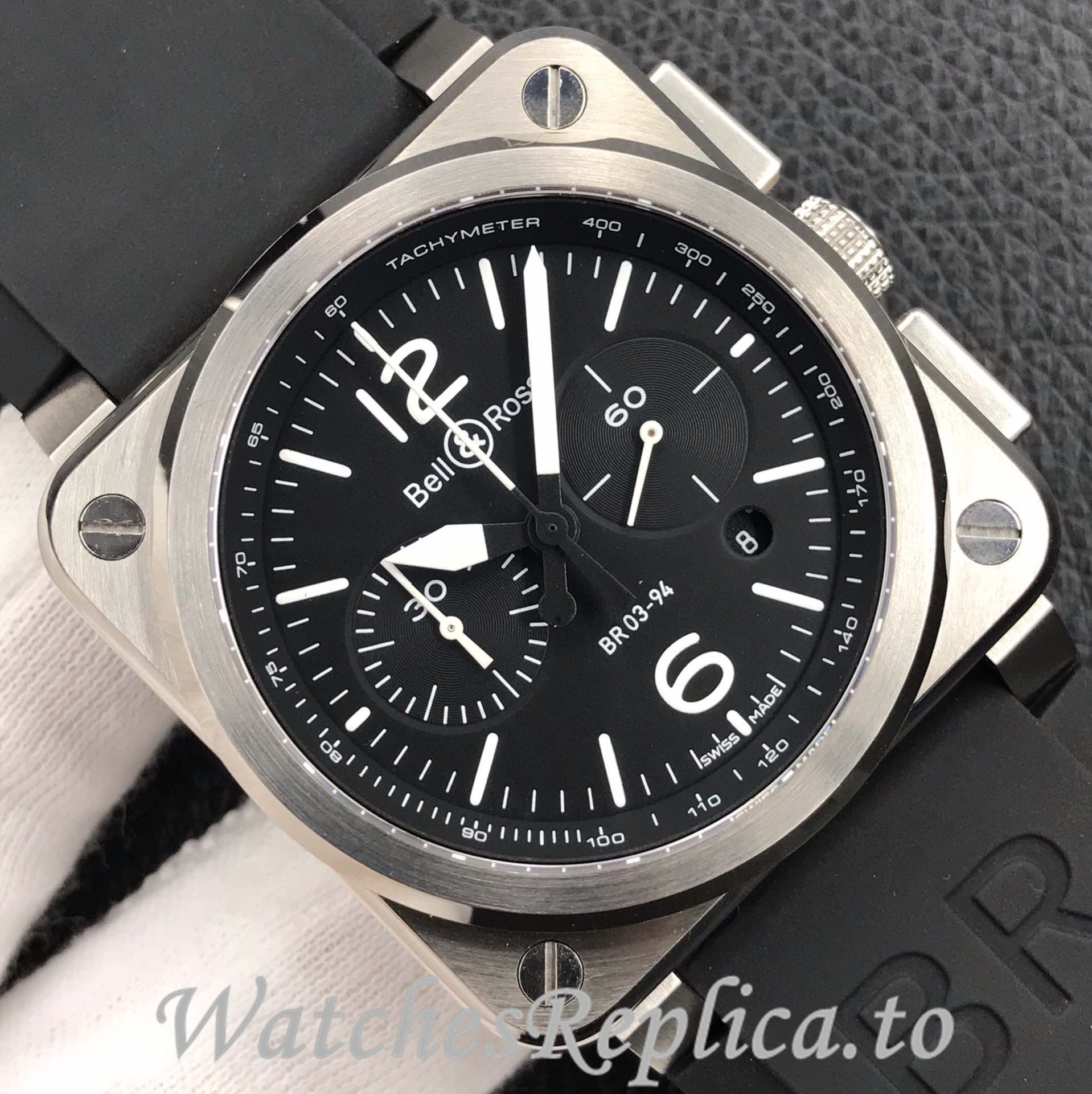 Bell Ross Replica BR 03 BR03-94 Rubber strap 42MM - WatchesReplica.is