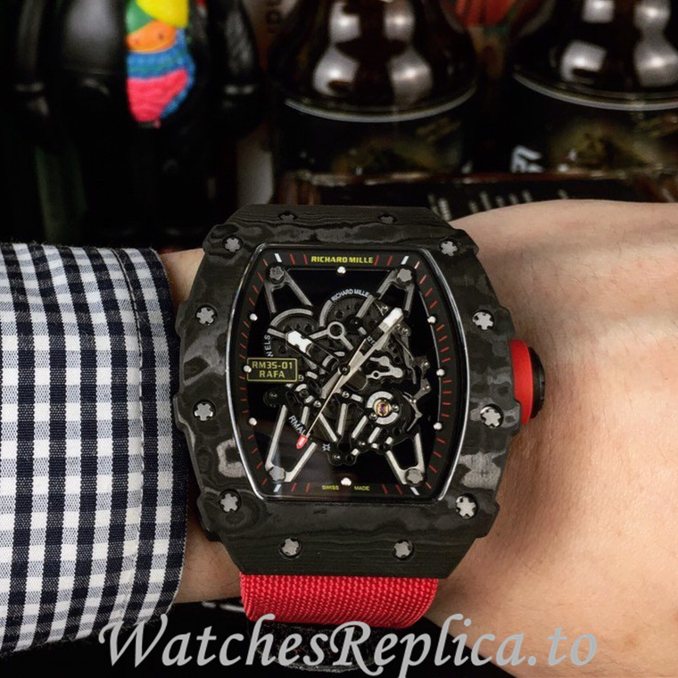 Richard Mille Replica RM35-01 Canvas strap 50MM - WatchesReplica.is