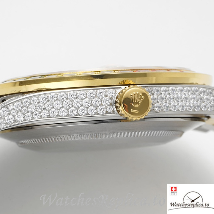 Swiss Rolex Datejust Replica 1263341 0018 Stainless steel strap 41MM Yellow Gold - WatchesReplica.is