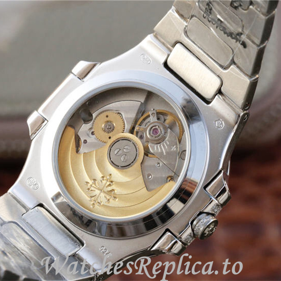 Patek Philippe Replica Nautilus 7021 White Gold strap 37MM - WatchesReplica.is