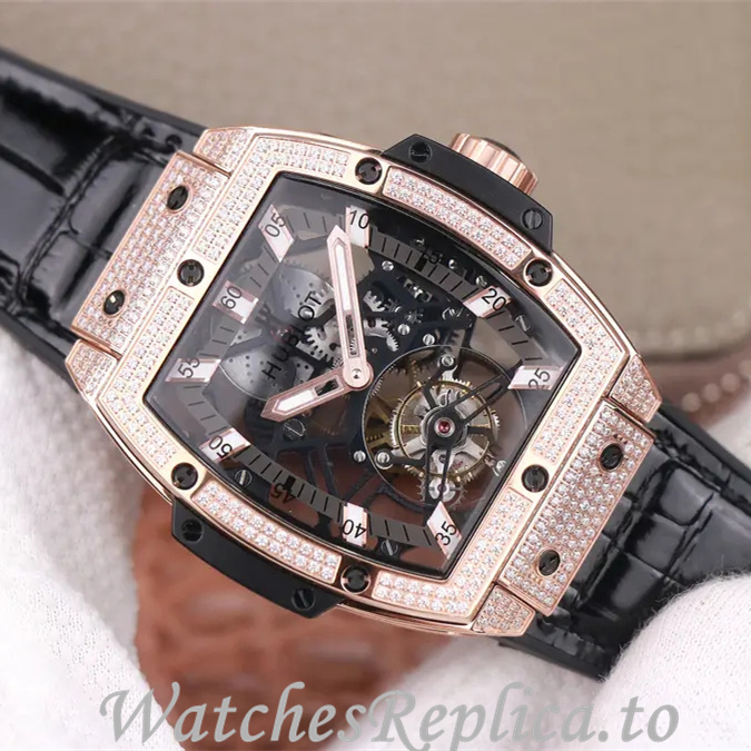 Hublot Replica MASTERPIECE Series Leather strap 45MM - WatchesReplica.is