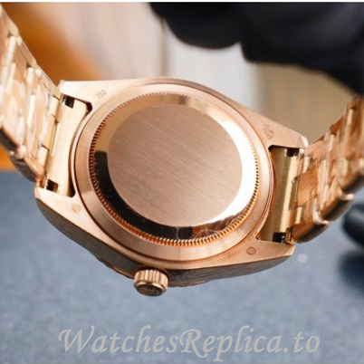 Swiss Rolex Day Date Replica 218238 Rose Gold strap 40MM - WatchesReplica.is