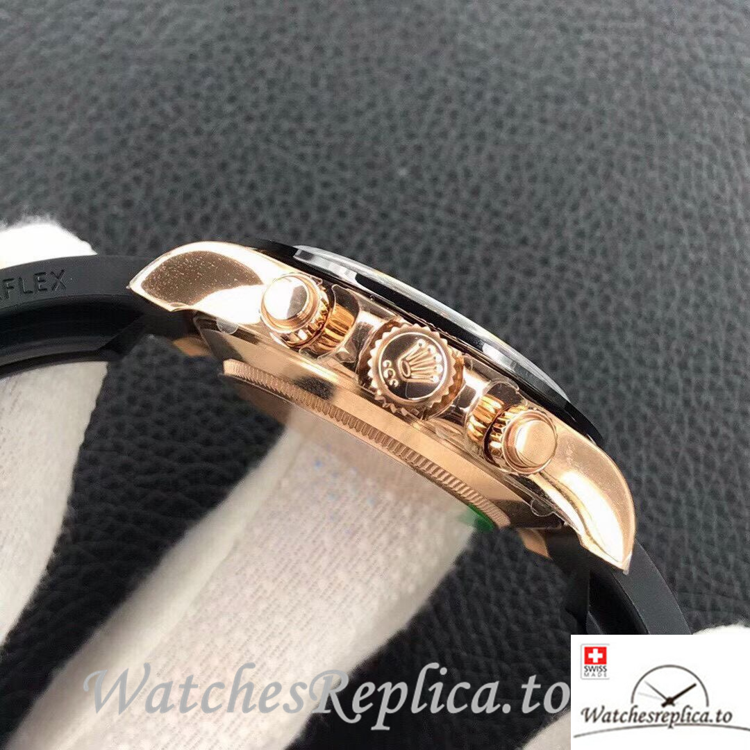 Swiss Rolex Daytona Replica 116515LN Rubber strap 40MM - WatchesReplica.is