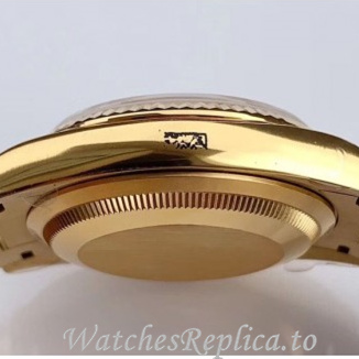 Swiss Rolex Day Date Replica 128238 Yellow Gold strap 36MM - WatchesReplica.is