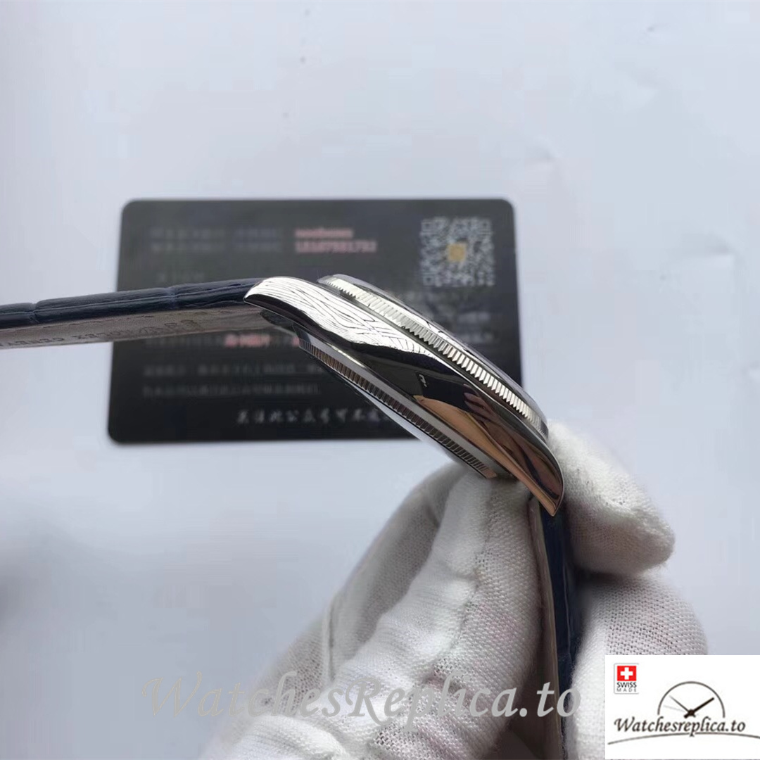 Swiss Rolex Cellini 50519-0013 Leather strap 39MM - WatchesReplica.is