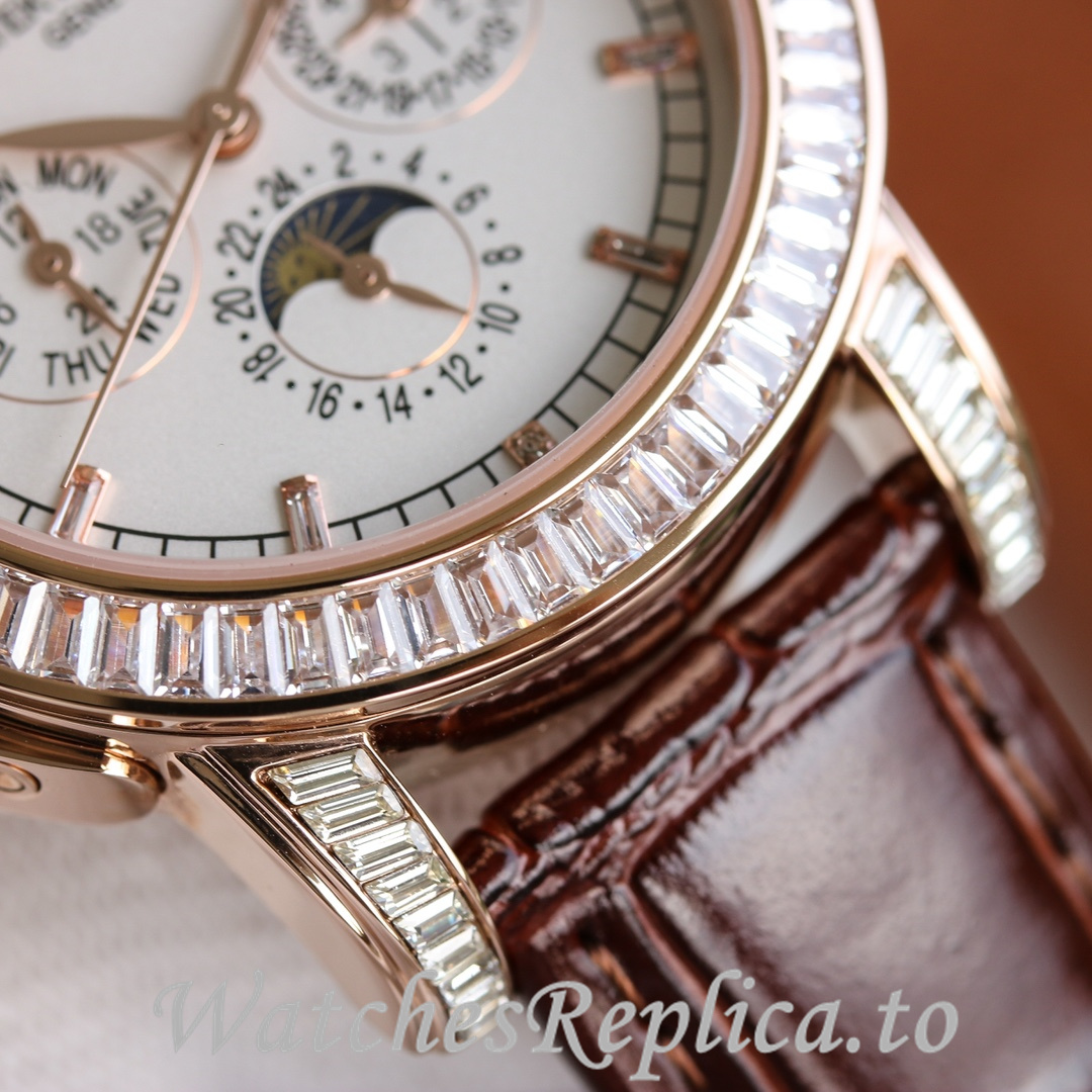 Patek Philippe Replica Complications 5073P Leather strap 42MM - WatchesReplica.is