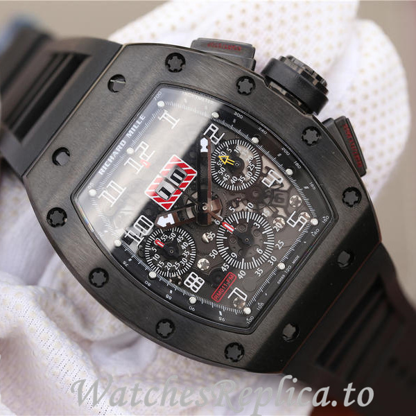 Richard Mille Replica RM011 Rubber strap 50MM - WatchesReplica.is