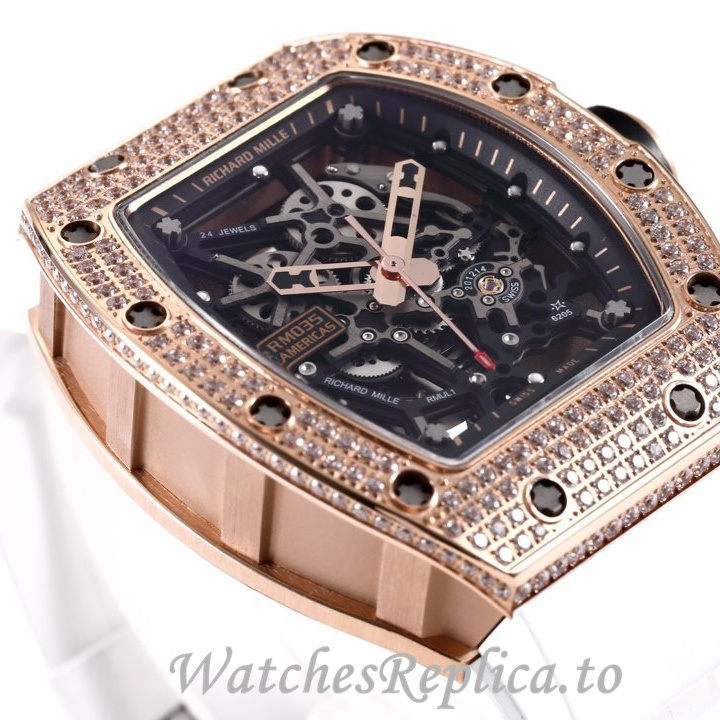 Richard Mille Replica RM035 Rubber strap 50MM - WatchesReplica.is