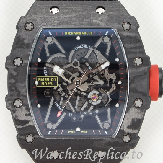 Richard Mille Replica RM35-01 Canvas strap 50MM - WatchesReplica.is